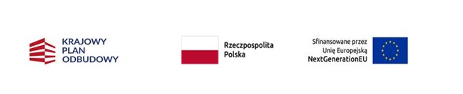 Logo KPO, flaga Rzeczpospolitej Polskiej, flaga Unii Europejskiej